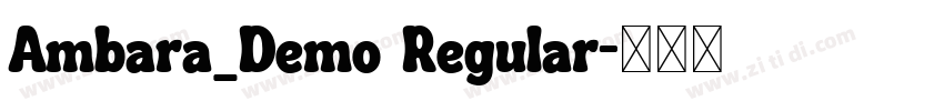 Ambara_Demo Regular字体转换